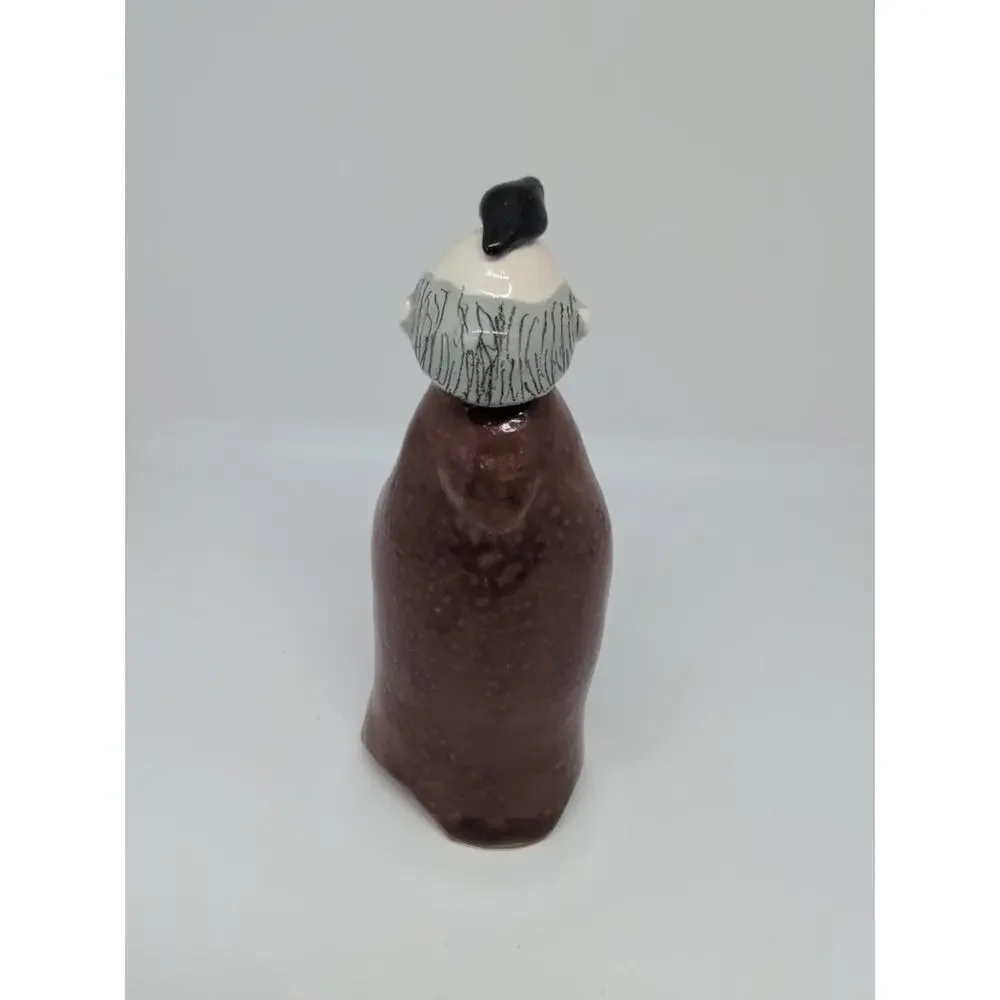 Vintage Stuart Bass Pie Bird Vent/Funnel * Monk /Bald Man * signed ENGLAND